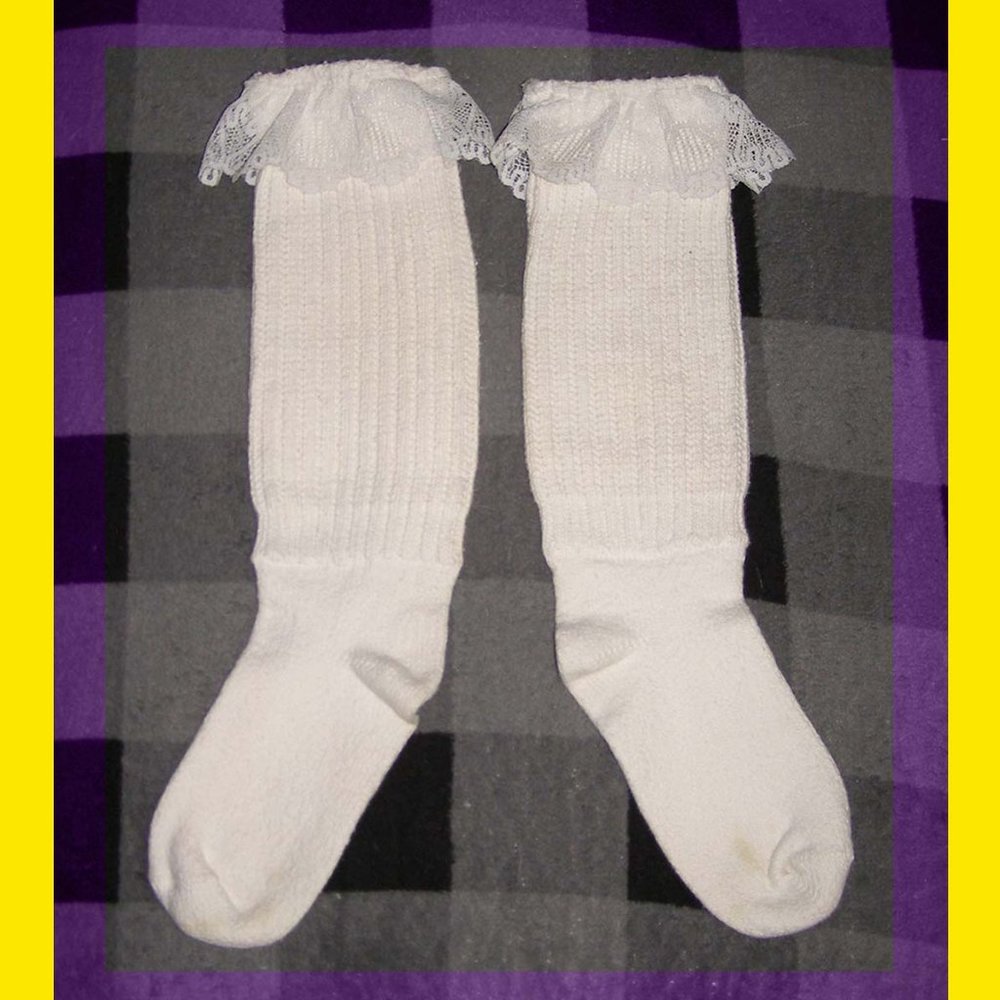 NEW Luxurious Cozy Knit White Knee Socks Adult